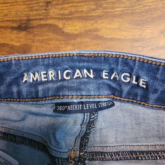 American Eagle Jeans 00 R Hi Rise Jegging 360 Next Level Stretch Medium Dark - Picture 4 of 11